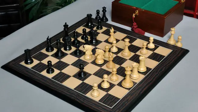 The Library Imperial Collector Series Chess Set, Box, & Board Combination