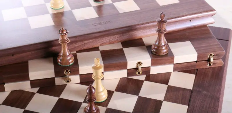21" Folding Hardwood Player's Chessboard JLP, USA