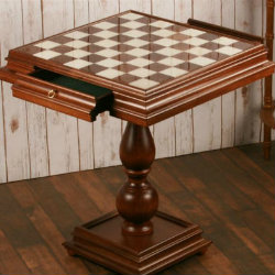 The 23.5" Alabaster Chess Table