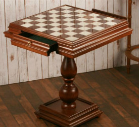 23.5” Antique Alabaster Chess Table