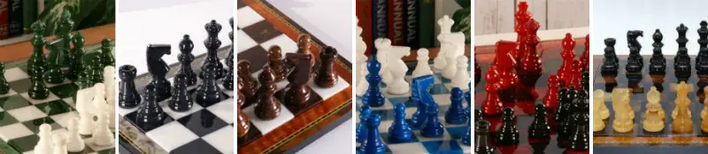 6 Alabaster Chess Sets