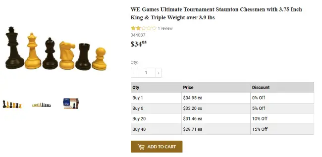 American Chess Equimpent Bulk Order Discounts