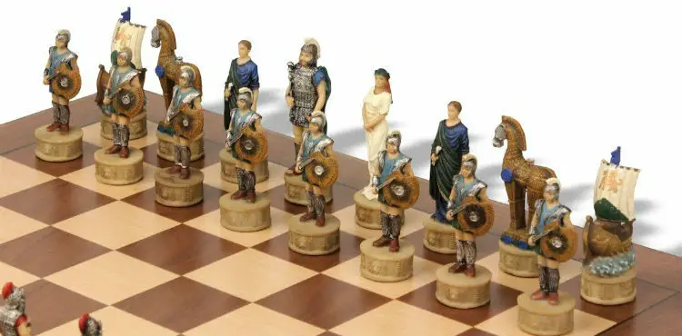 Battle of Troy Theme Chess Set Package - The Greek Army