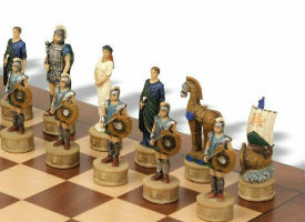 Battle of Troy Theme Chess Set Package