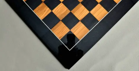 Blackwood and Olivewood Standard Traditional Chess Board - Gloss Finish