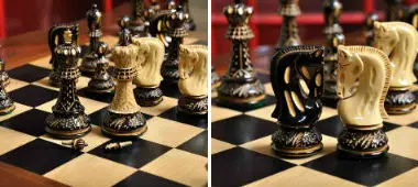 The Burnt Zagreb '59 Series Chess Pieces