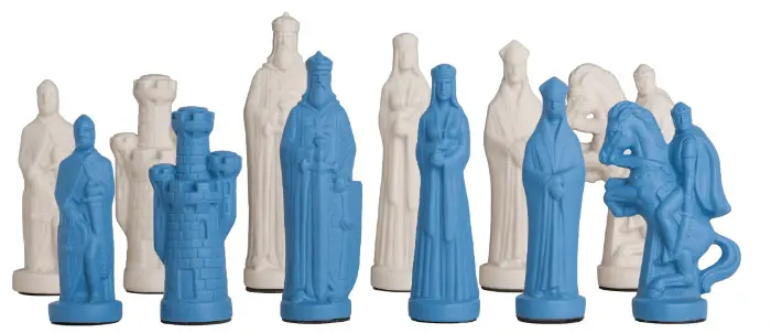 The Camelot Series Luxury Porcelain Chess Pieces - 5" king