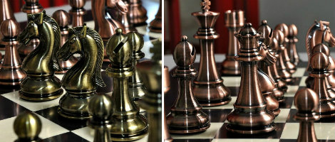 The Candidates Series Chess Set - 4.25" King – Metallic