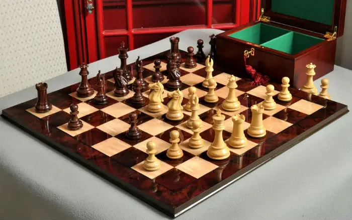 The Centurion Series Staunton Chess Set, Box, & Board Combination