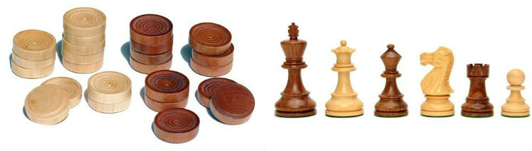 US Made Round Pedestal Game Table, Solid Cherry Wood Game Pieces