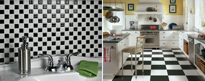 Examples of Black and White Tiles