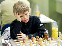 Young Magnus Carlsen Playing Chess