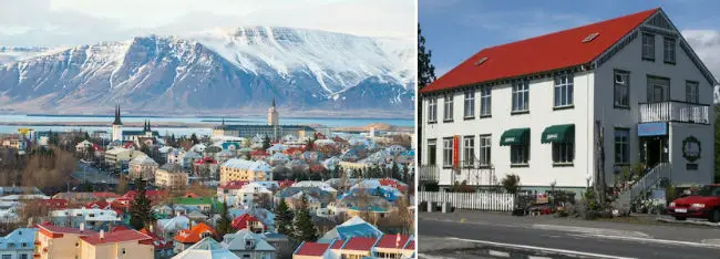 Reykjavik city and the Bobby Fischer Center in Selfoss, Iceland