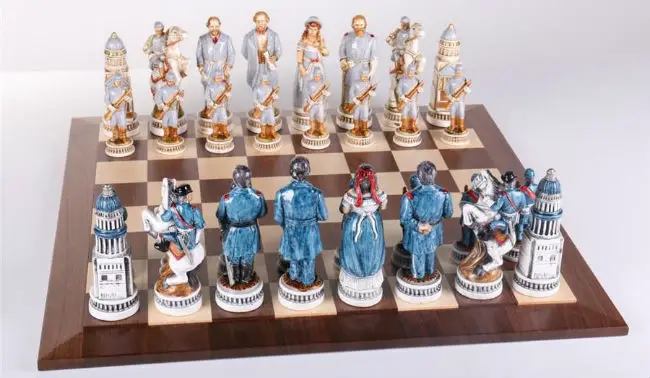 1863 Battle of Gettysburg Civil War Chess Set
