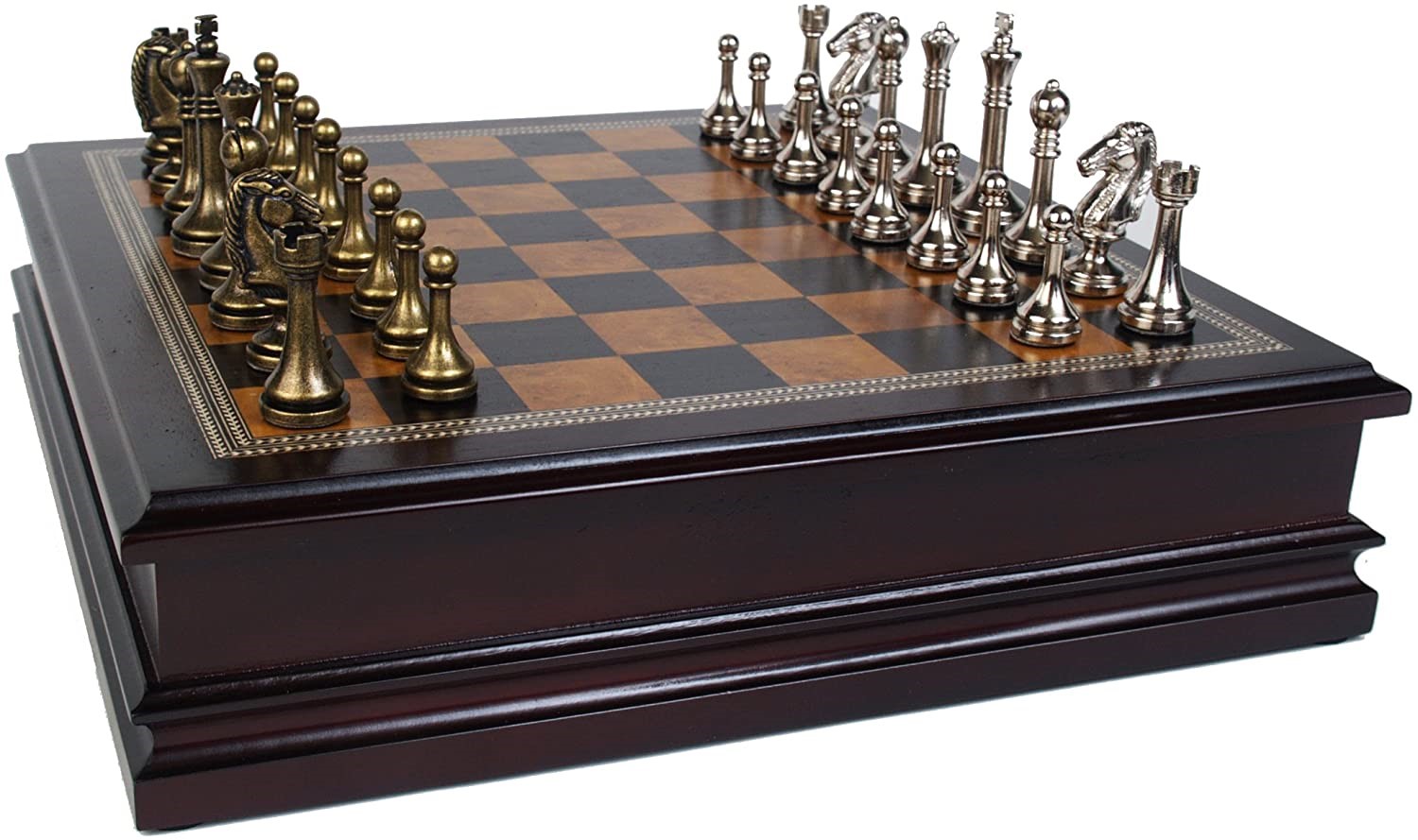 Classic Game Collection Wooden & Metal Chess Set