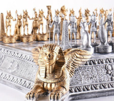 Gold & Silver Egyptian Chess Set