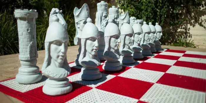 Medieval Fiberglass Giant Chess Set