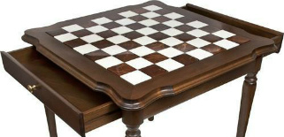 Genuine Italy Alabaster Antique Chess Table