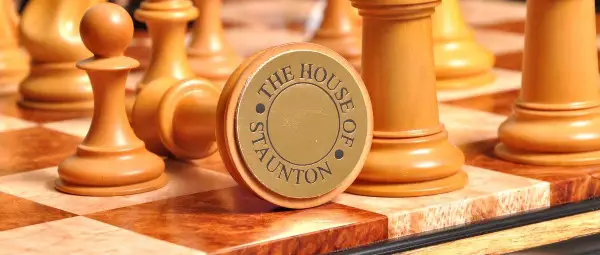 The Golden Collector Series Luxury Chess Set - The House of Staunton Signature on The Chess Piece Base