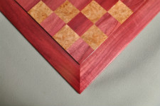 Custom Contemporary Chess Board - Purpleheart / Maple Burl