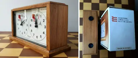 INSA Wooden Mechanical Chess Clock