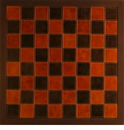 Italy Genuine Leather Framed Chess Board