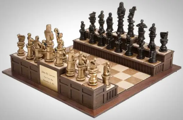 “Approach the Bench” Legal Chess Set