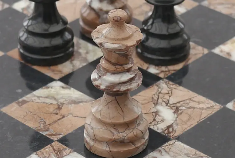 A Chess Set Made of Marble