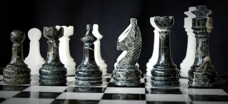 Black & White Stone Chess Set
