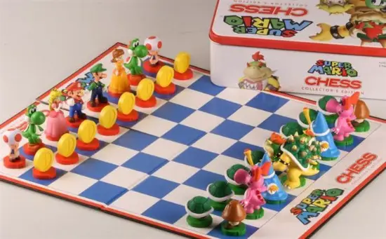 The Super Mario Bros Chess Set - Board, Pieces & Box