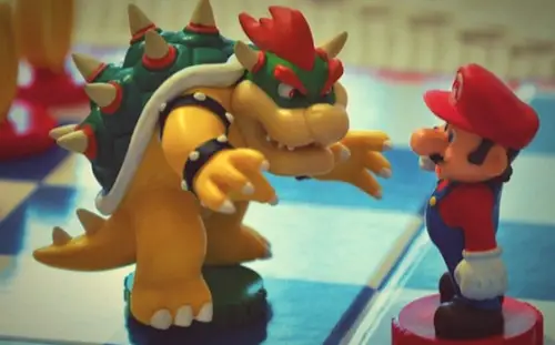 The Super Mario Bros Chess Set - Bowser & Mario