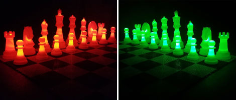 The Perfect 26-inch Plastic Light-Up Giant Chess Set