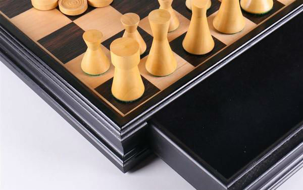 Modern Chess & Checkers Set with Storage - 15 "