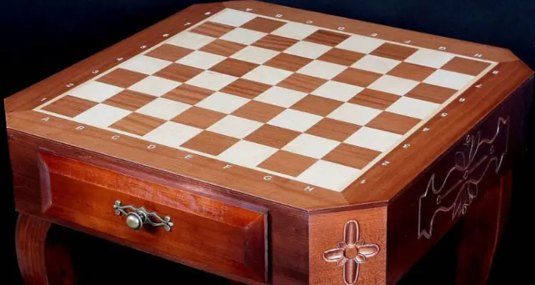Polish Luxury Carved Chess Table