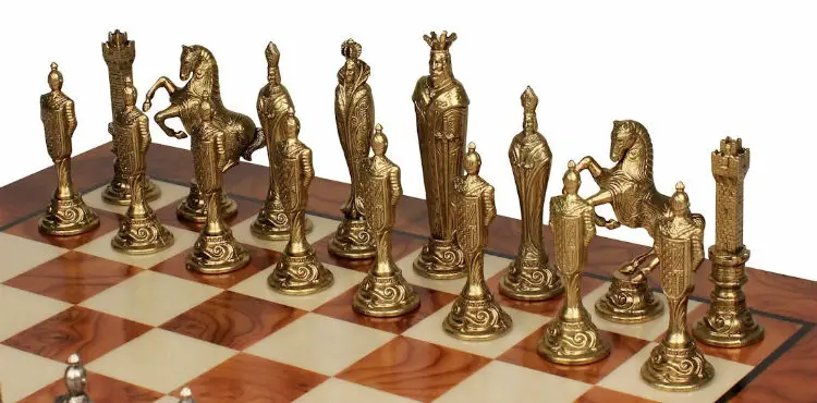 The Large Metal Renaissance Chess Set Pieces