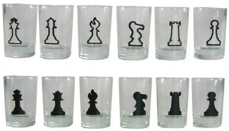 Shot Glass Chess Pieces