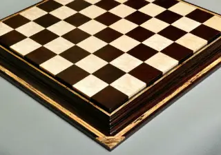 Signature Contemporary Chess Board African Palisander Birds Eye Maple