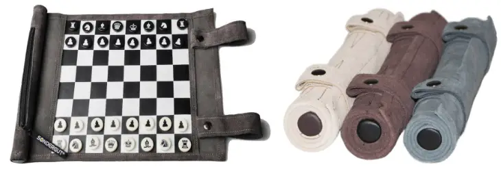 Sondergut Chess/Checkers Roll-Up Pocket Set