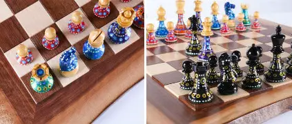 Sydney Gruber's Painted Chess Set
