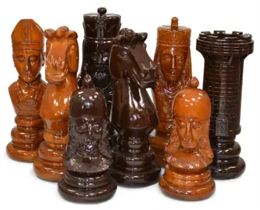MegaChess 24 Inch Medieval Teak Giant Chess Set