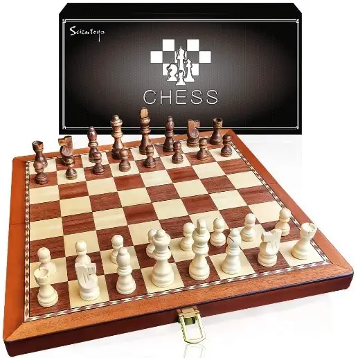 Juego de ajedrez de madera de la tienda Scientoy