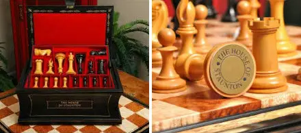 The Golden Collector Series Luxury Wood Chess Set with Box