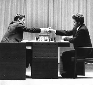 The legendary 1972 game between Boris Spassky and Bobby Fischer