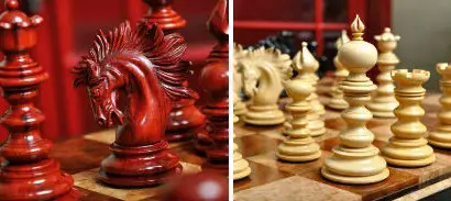 The Savano Series Artisan Wood Chess Pieces