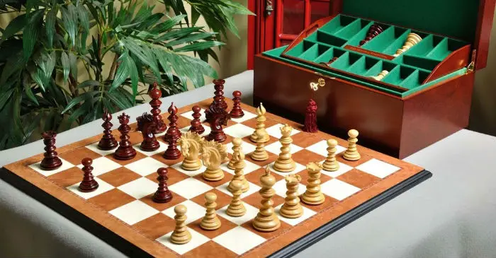 The Savano Series Luxury Wood Chess Set, Box, and Board Combination