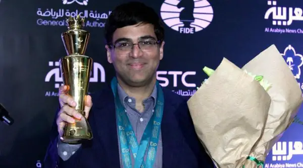 Vishy Anand Winning in a Chess Championship