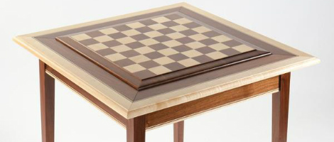 Walnut Maple Premium Hardwood Chess Table