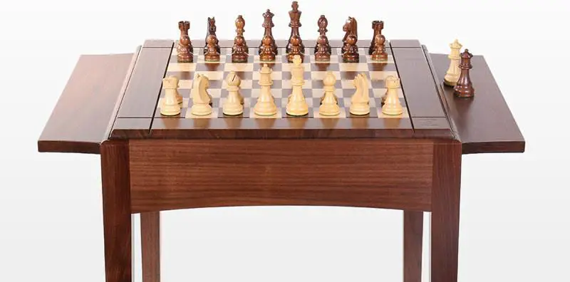 Walnut Player's Chess Table USA