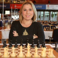 Susan Polgar & Chess Set